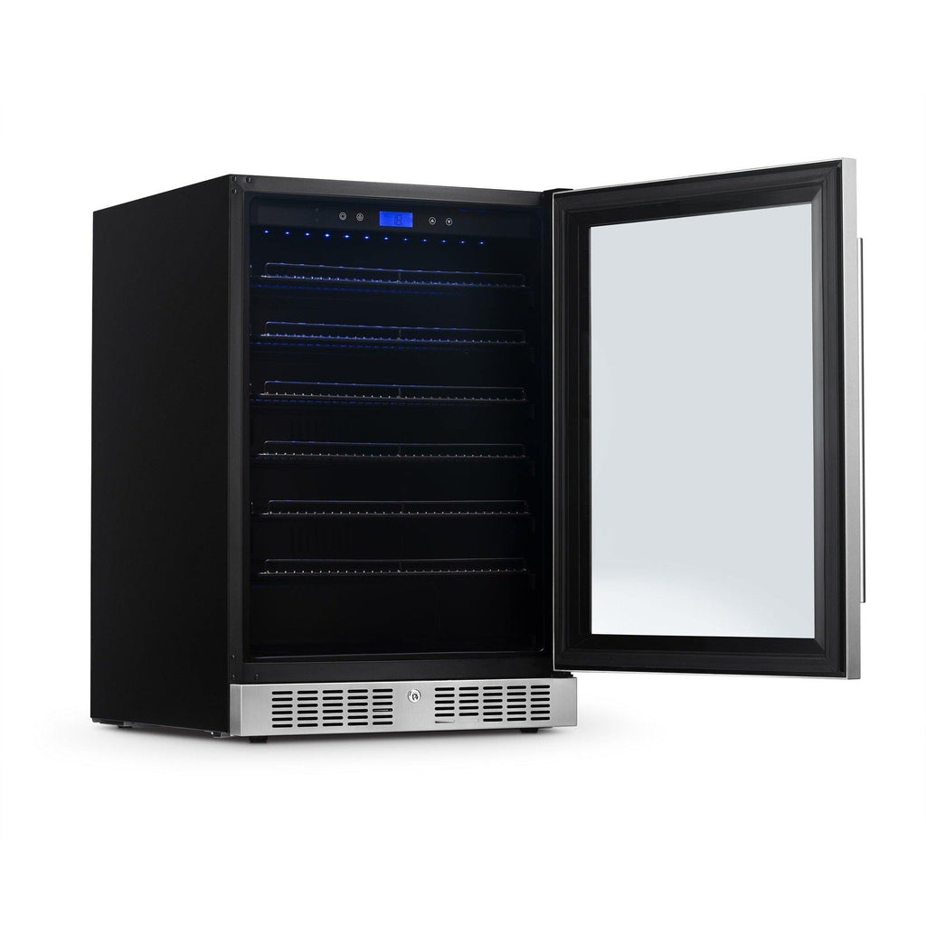 Newair - 24” 224-Can Built-in Premium Beverage Center w/ Color Changing LED Lights (NBC224SS00)