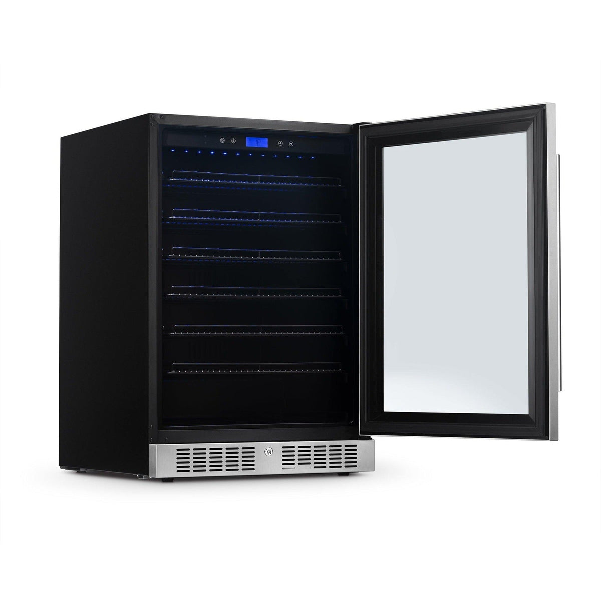 Newair - 24” 224-Can Built-in Premium Beverage Center w/ Color Changing LED Lights (NBC224SS00)