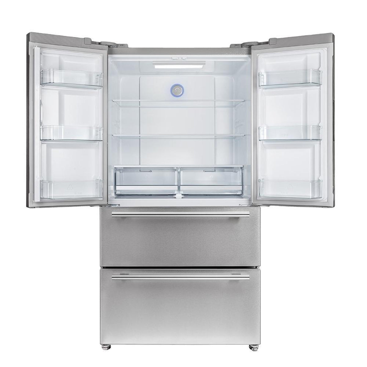 Forno 4-Piece Pro Appliance Package - 36-Inch Gas Range, Refrigerator, 24-Inch Microwave Drawer, & 3-Rack Dishwasher in Stainless Steel - AP4-6260-36-MWD