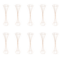 31.5in Tall Metal Gold Trumpet Vases - 10 Pcs