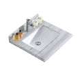 Laviva White Stripes Countertop - 313SQ1H-24-WS