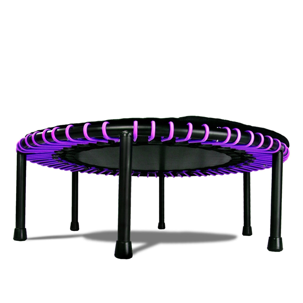LEAPS & REBOUNDS 48" Adjustable Stability Bar w/ 48" Fitness Trampoline, Purple - 318054