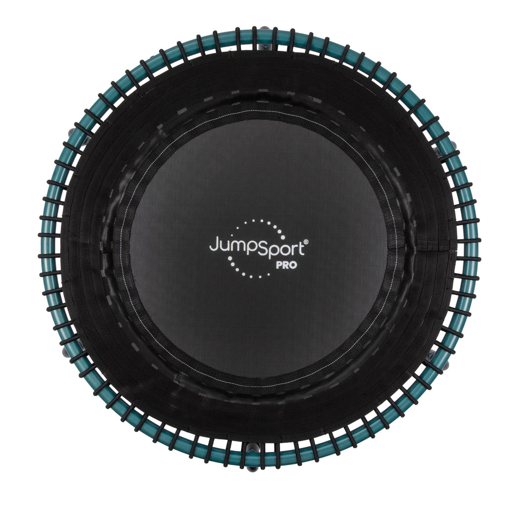 Disc-O-Bed JumpSport 350 Pro Fitness 39 Inch Cardio Workout Indoor Trampoline, Teal/Black - 318126
