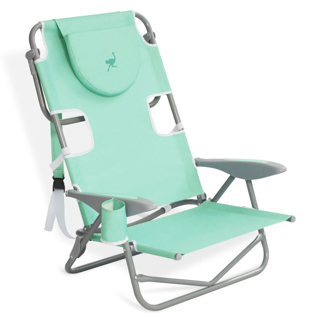 Disc-O-Bed On Your Back Folding Reclining Outdoor Camping Lawn Chair, Teal (4 Pack) - 323212