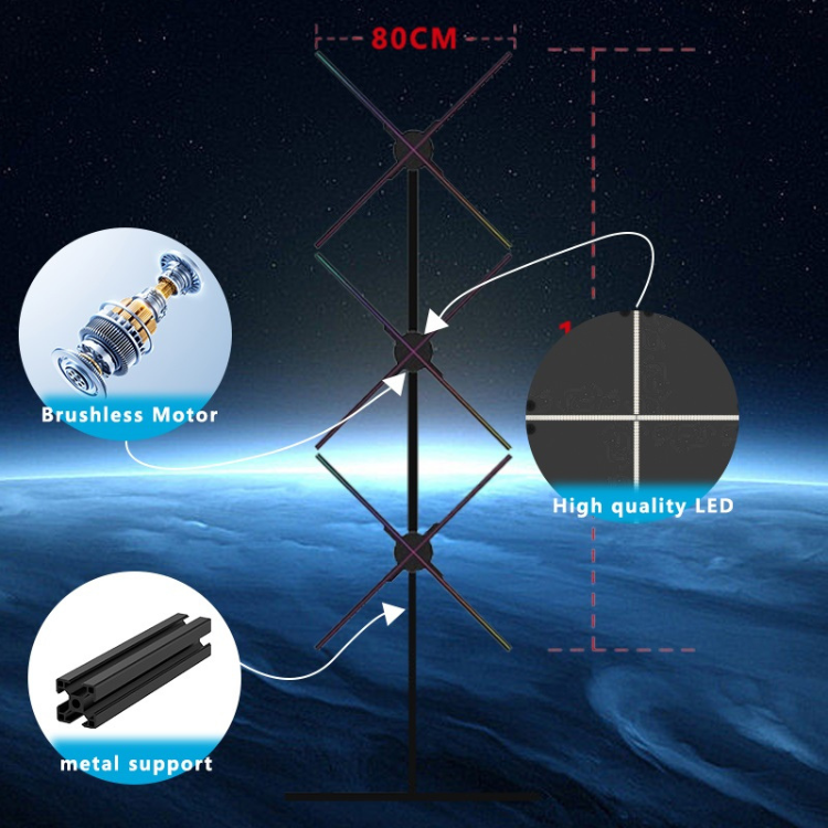 3D Hologram Fan Projector