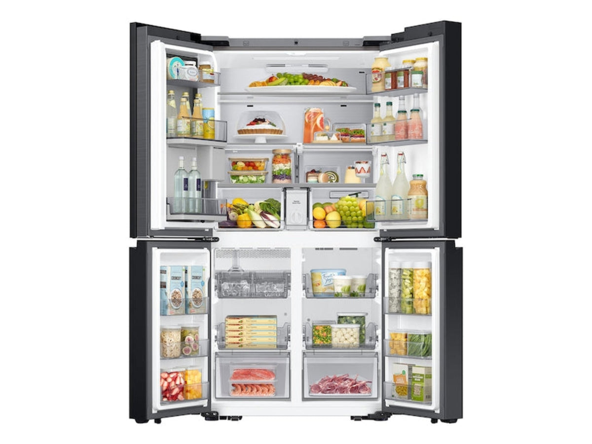 SAMSUNG Bespoke 36" 23 cu. ft. Counter Depth 4-Door Flex Refrigerator with AI Family Hub+ & AI Vision Inside in Stainless Steel - RF23DB9900QDAA