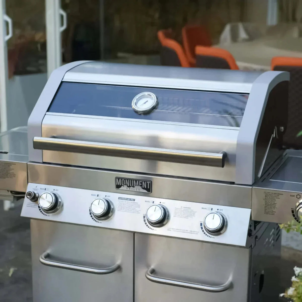 Monument Grills Classic 35633 Series | 4 Burner Propane Gas Grill in Stainless Steel - 35633