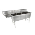 John Boos 3B244-1D24L Three-Compartment Sink with 24" Left Drainboard - JB3B2441D24L