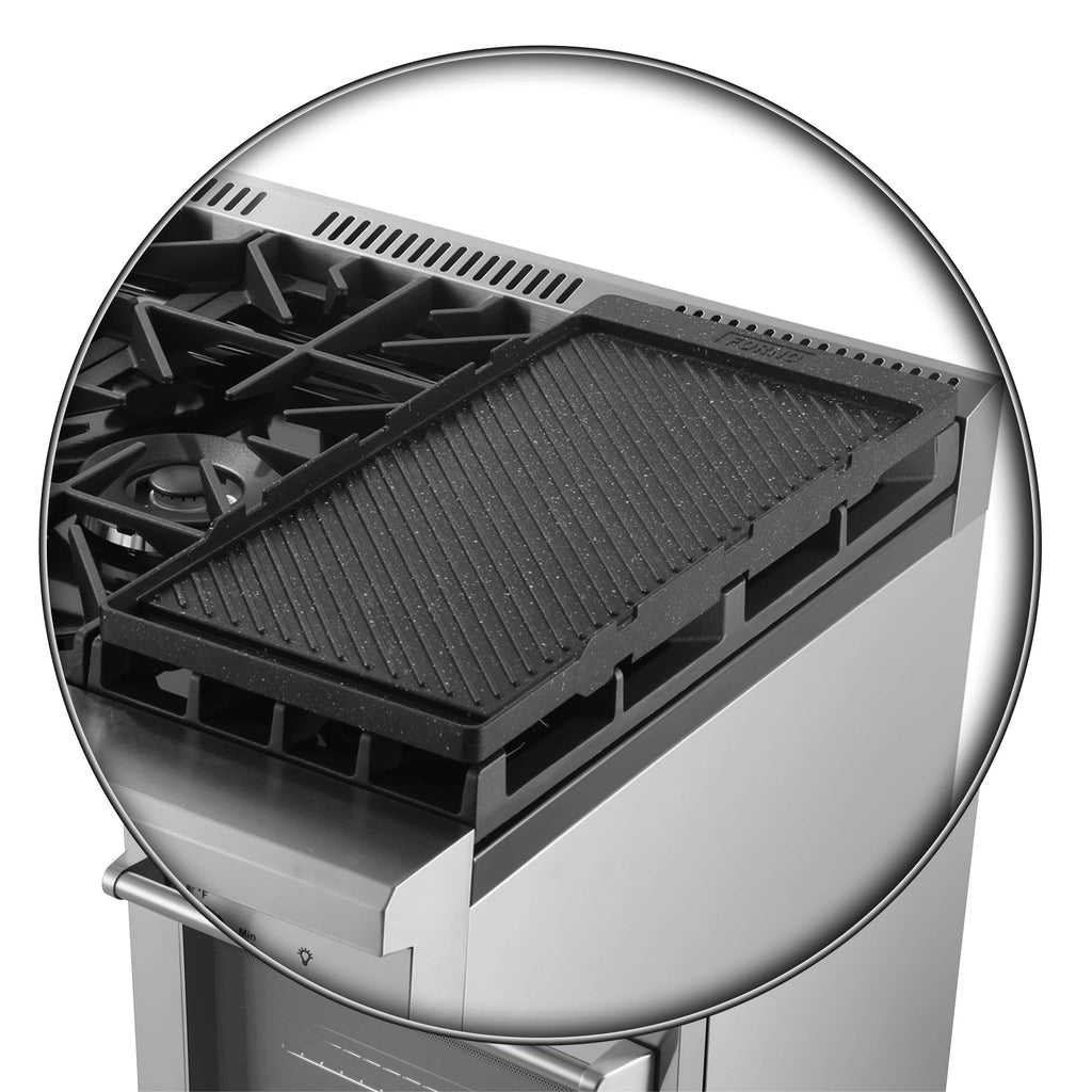 Forno 3-Piece Appliance Package - 30-Inch Dual Fuel Range with Air Fryer, French Door Refrigerator, and Dishwasher in Stainless Steel - AP3-6196-30