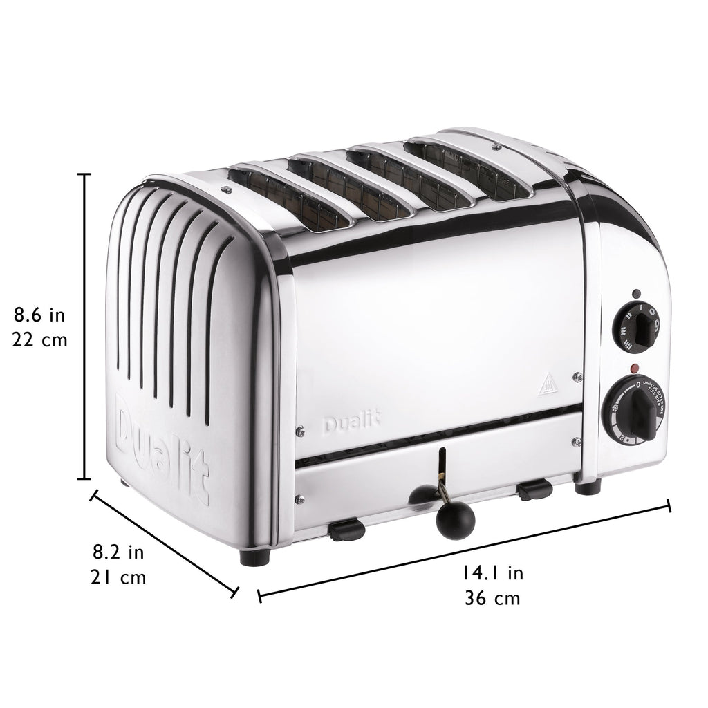 Dualit New Generation Classic 4-Slice Toaster in Stainless Steel - 40415