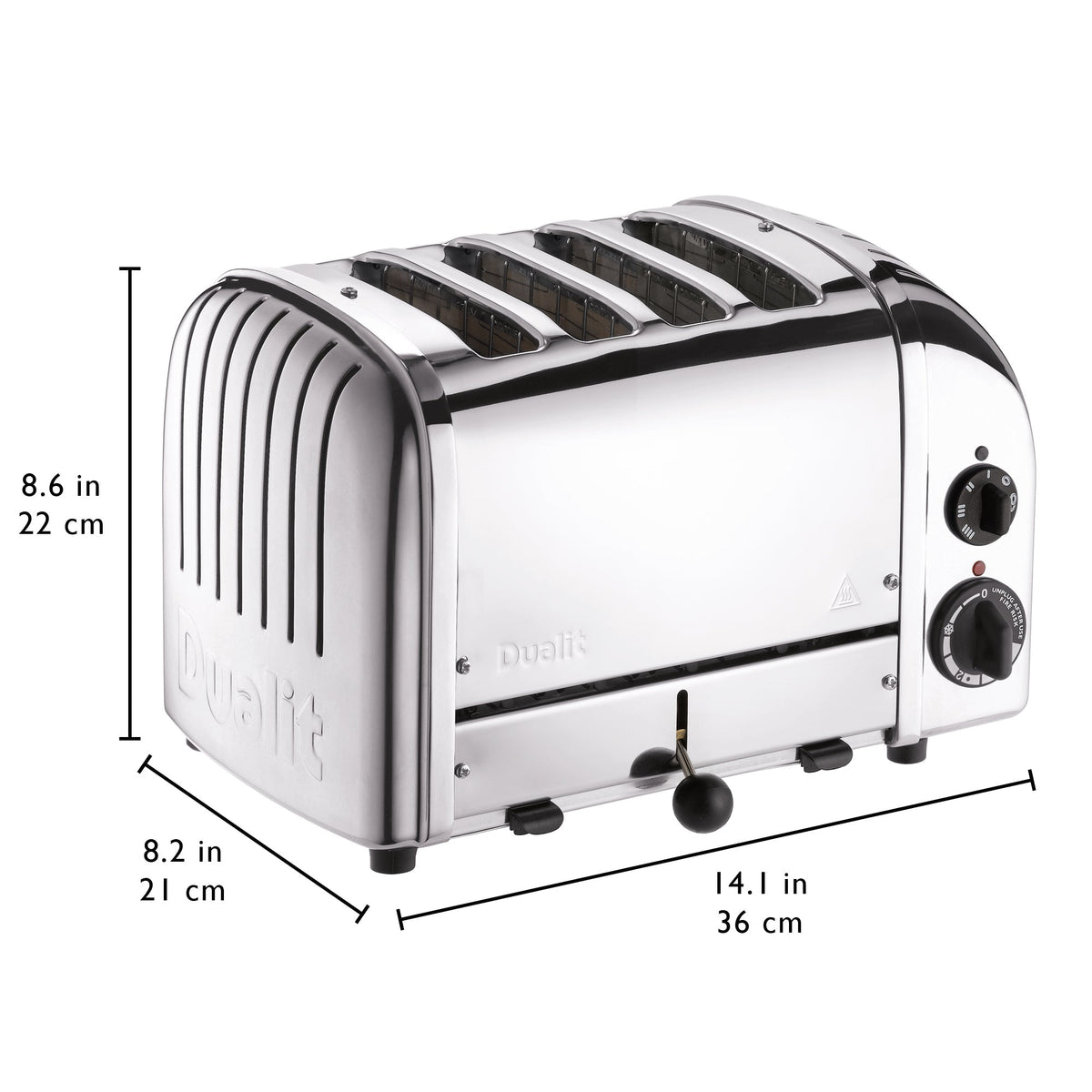Dualit New Generation Classic 4-Slice Toaster in Stainless Steel - 40415