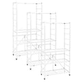 Origami 3 Pack Folding Steel Storage Rack, Adjustable Shelves, R2 Series, White - 415217