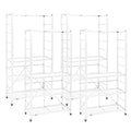 Origami 4 Pack Folding Steel Storage Rack, Adjustable Shelves, R2 Series, White - 415218