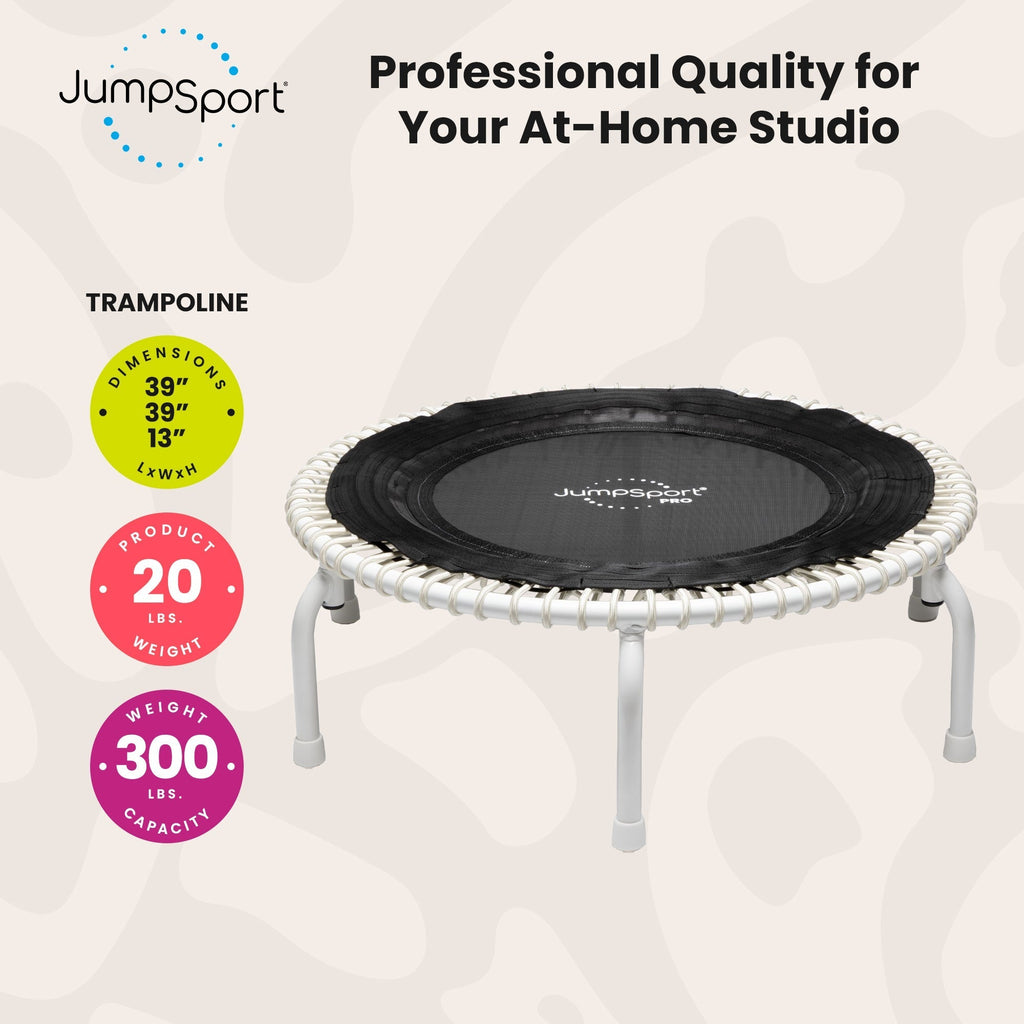 Disc-O-Bed JumpSport 350 PRO Fitness Trampoline, Cardio Workout Equipment, 39 Inch, Elevate - 415465