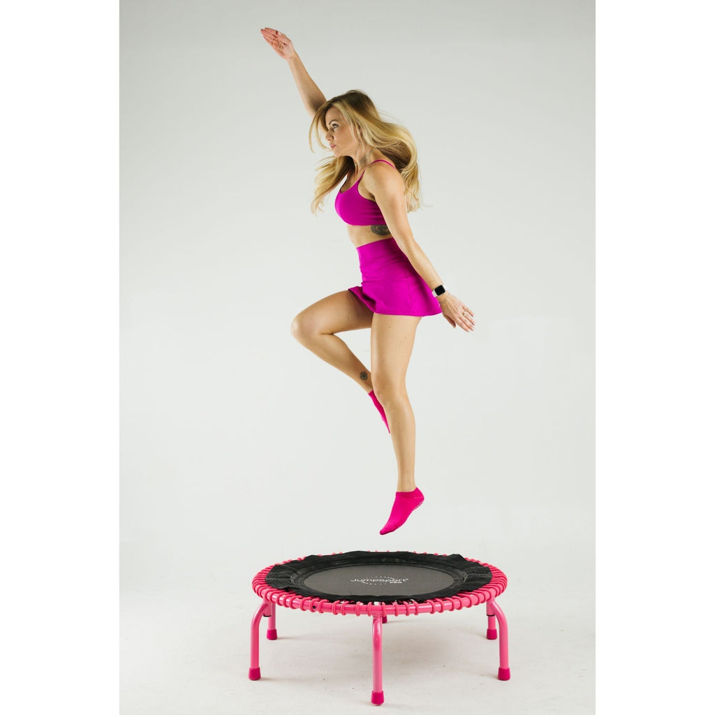 Disc-O-Bed JumpSport 350 PRO Fitness Trampoline, Cardio Workout Equipment, 39 Inch, Blossom - 415466