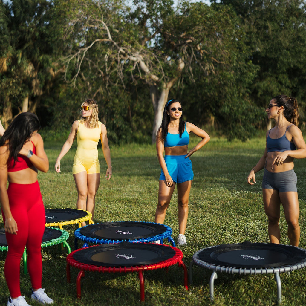 Disc-O-Bed JumpSport 350 PRO Fitness Trampoline, Cardio Workout Equipment, 39 Inch, Ignite - 415469