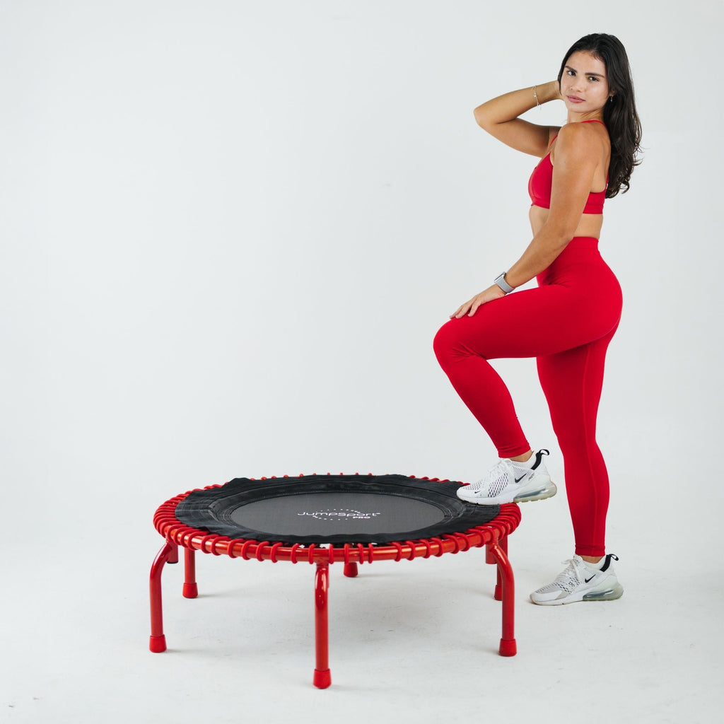 Disc-O-Bed JumpSport 350 PRO Fitness Trampoline, Cardio Workout Equipment, 39 Inch, Ignite - 415469