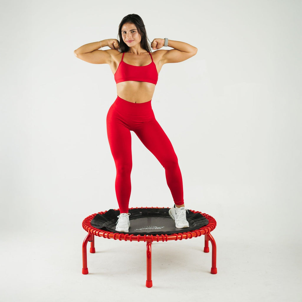 Disc-O-Bed JumpSport 350 PRO Fitness Trampoline, Cardio Workout Equipment, 39 Inch, Ignite - 415469