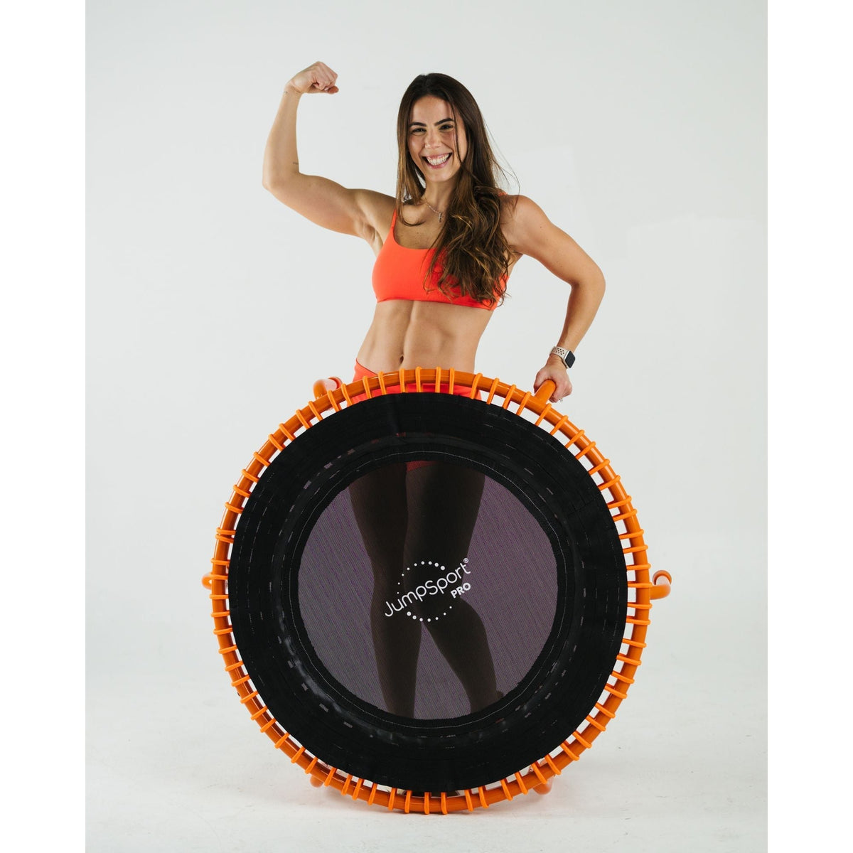 Disc-O-Bed JumpSport 350 PRO Fitness Trampoline, Cardio Workout Equipment, 39 Inch, Energize - 415471