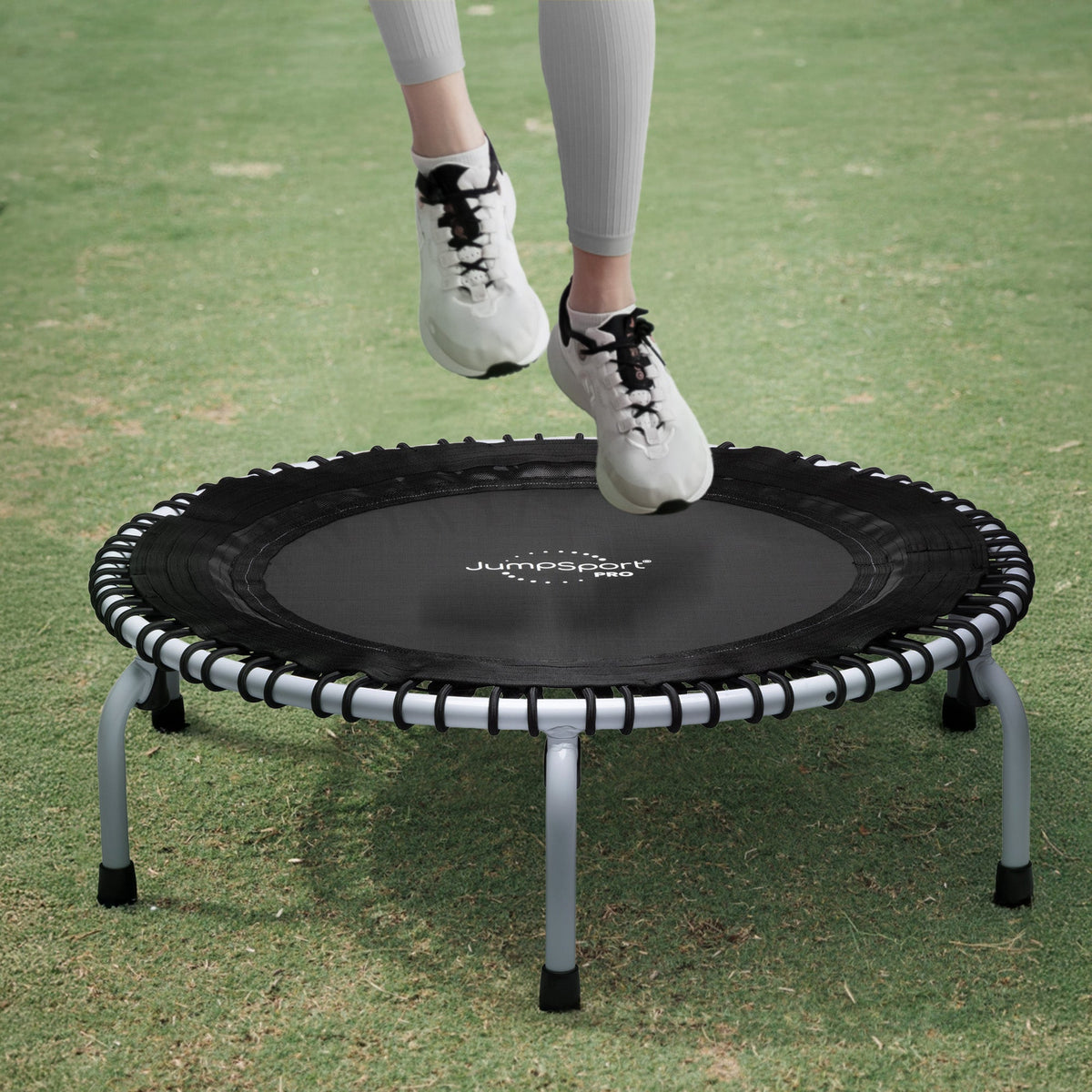 Disc-O-Bed JumpSport 44 Inch PRO Workout Rebounder for Adults 44" Fitness Trampoline, Black - 420675