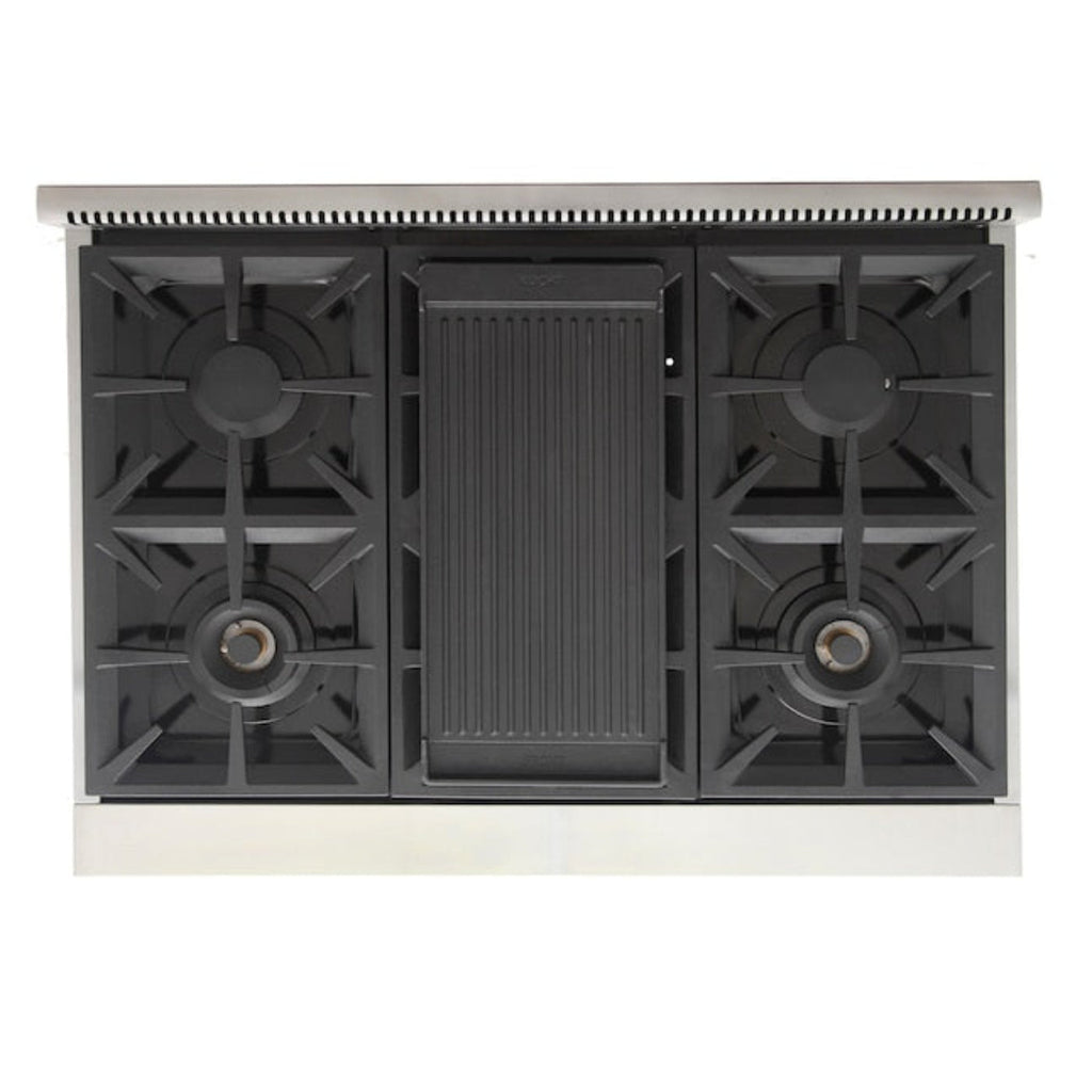 Kucht Professional 36" 5.2 cu. ft. Propane Gas Range in Olive Green with True Simmer Burners, KFX3600X/LP-G - KFX3600X/LP-G