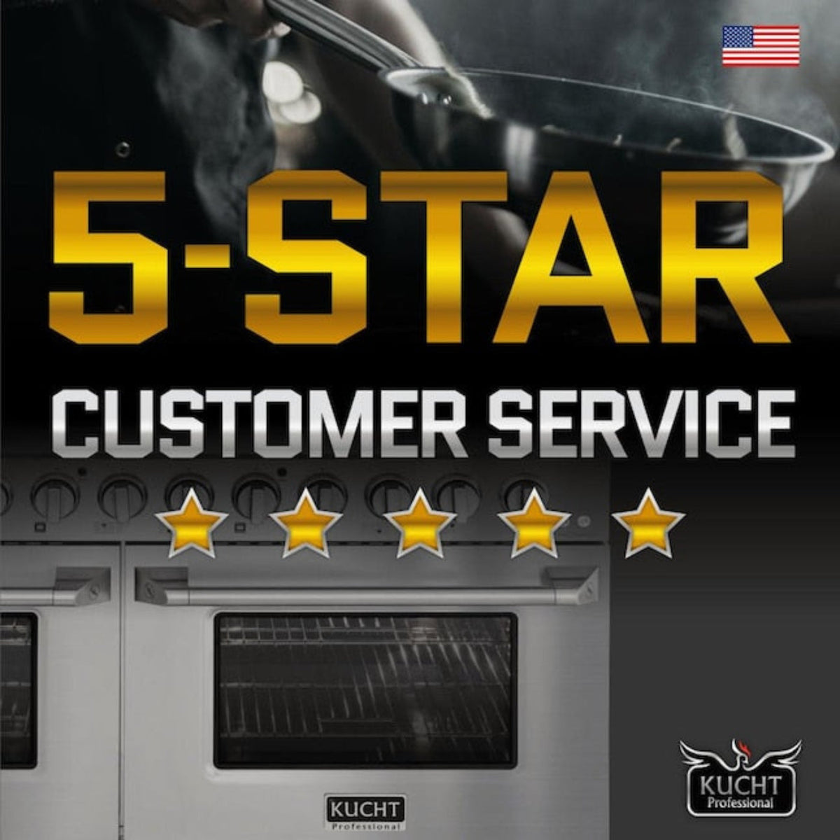 Kucht 36" Pro-Style Propane Gas Dual Fuel Range in Black with Rose Gold Accents, KDF362/LP-K-ROSE - KDF362/LP-K-ROSE
