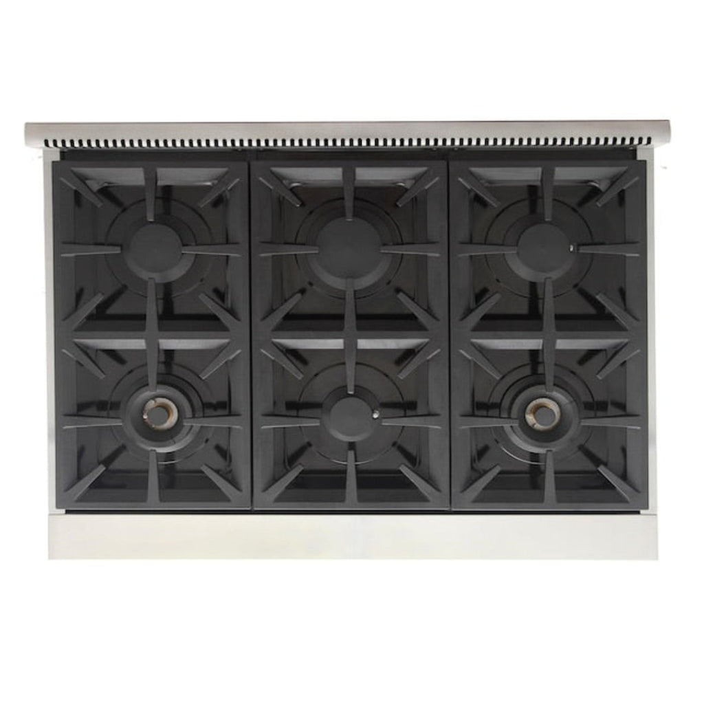 Kucht Professional 36" 5.2 cu. ft. Propane Gas Range in Cement Gray with True Simmer Burners, KFX3600X/LP-GY - KFX3600X/LP-GY