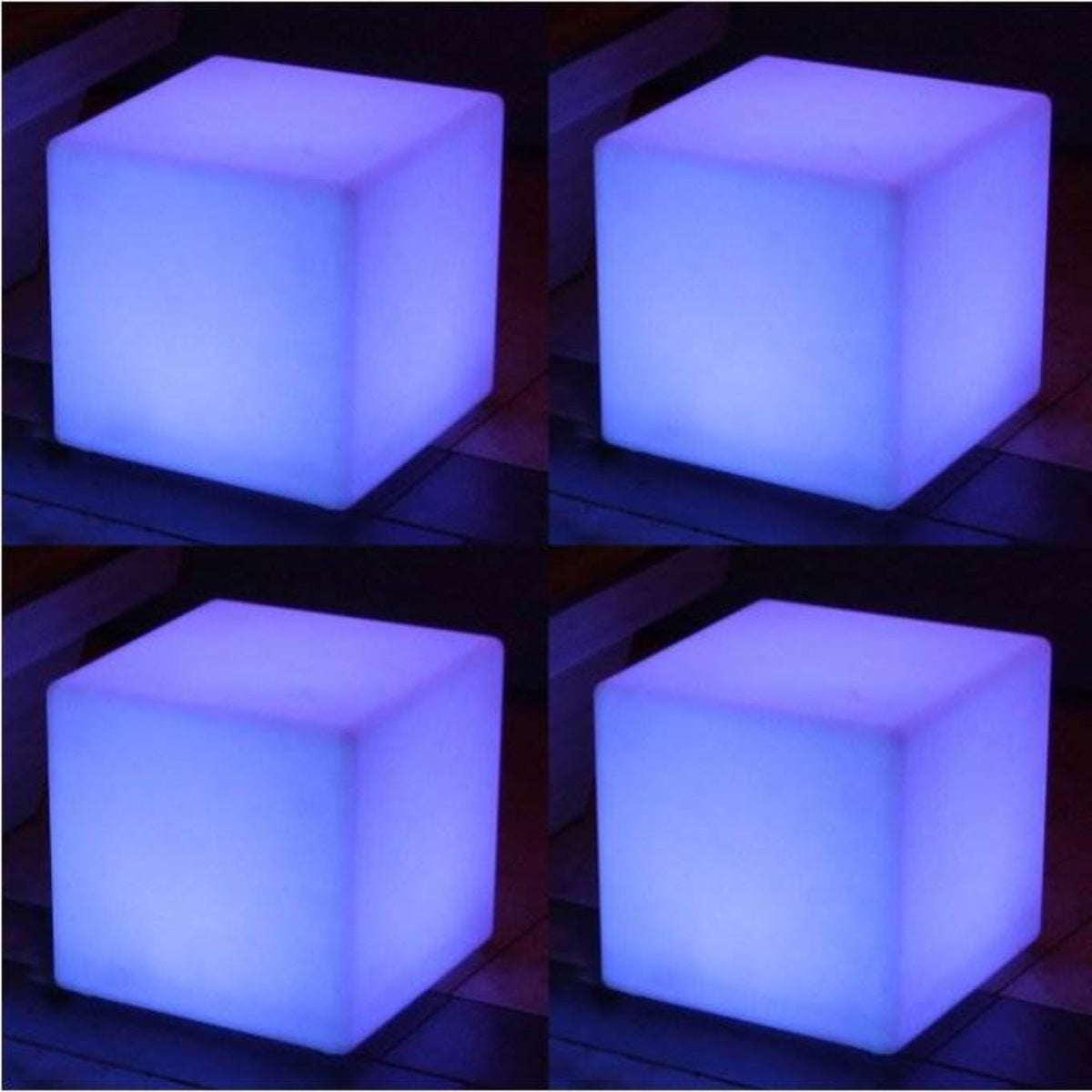 Main Access 16" Pool Spa Waterproof Color-Changing LED Light Cube Seat (4 Pack) - 45002