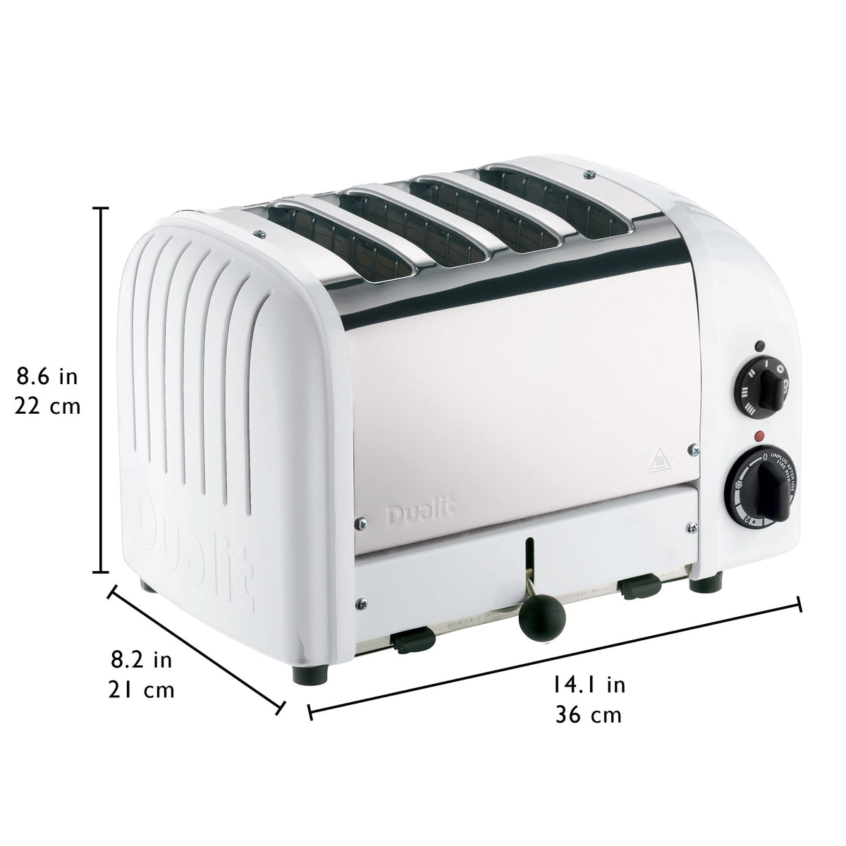 Dualit New Generation Classic 4-Slice Toaster in White - 47153