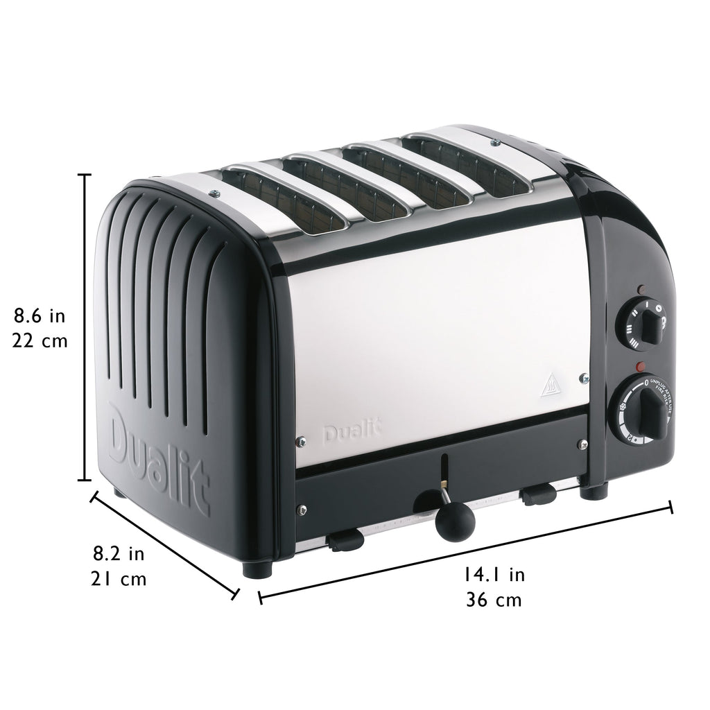 Dualit New Generation Classic 4-Slice Toaster in Matte Black - 47155