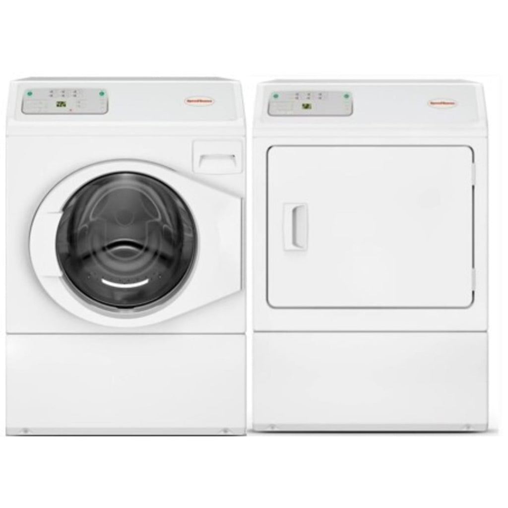 Speed Queen LFNE5BSP119TW01 27 Inch Commercial Front Load Washer & Speed Queen LDEE5BGS173TW01 27 Inch Electric Dryer - Speed Queen-LFNE5BSP119TW01-LDEE5BGS173TW01