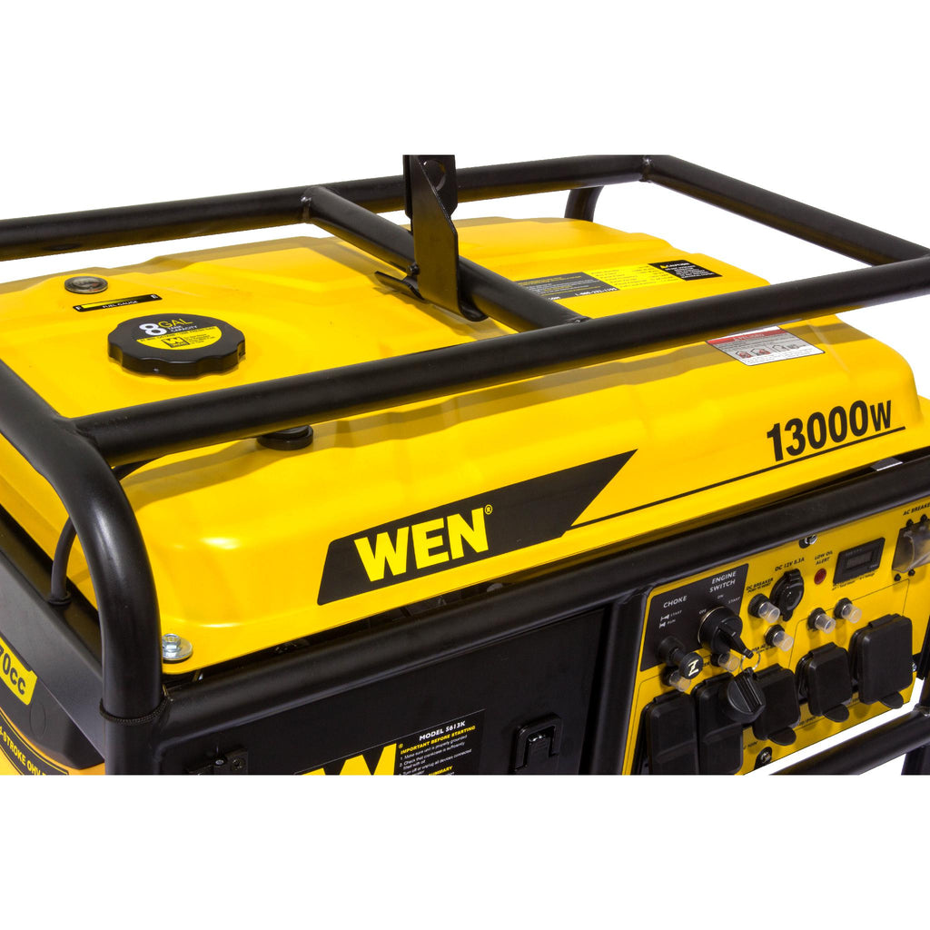 WEN 5613K 13000-Watt Portable Standby Generator with Wheel Kit and Electric Start - 5613K