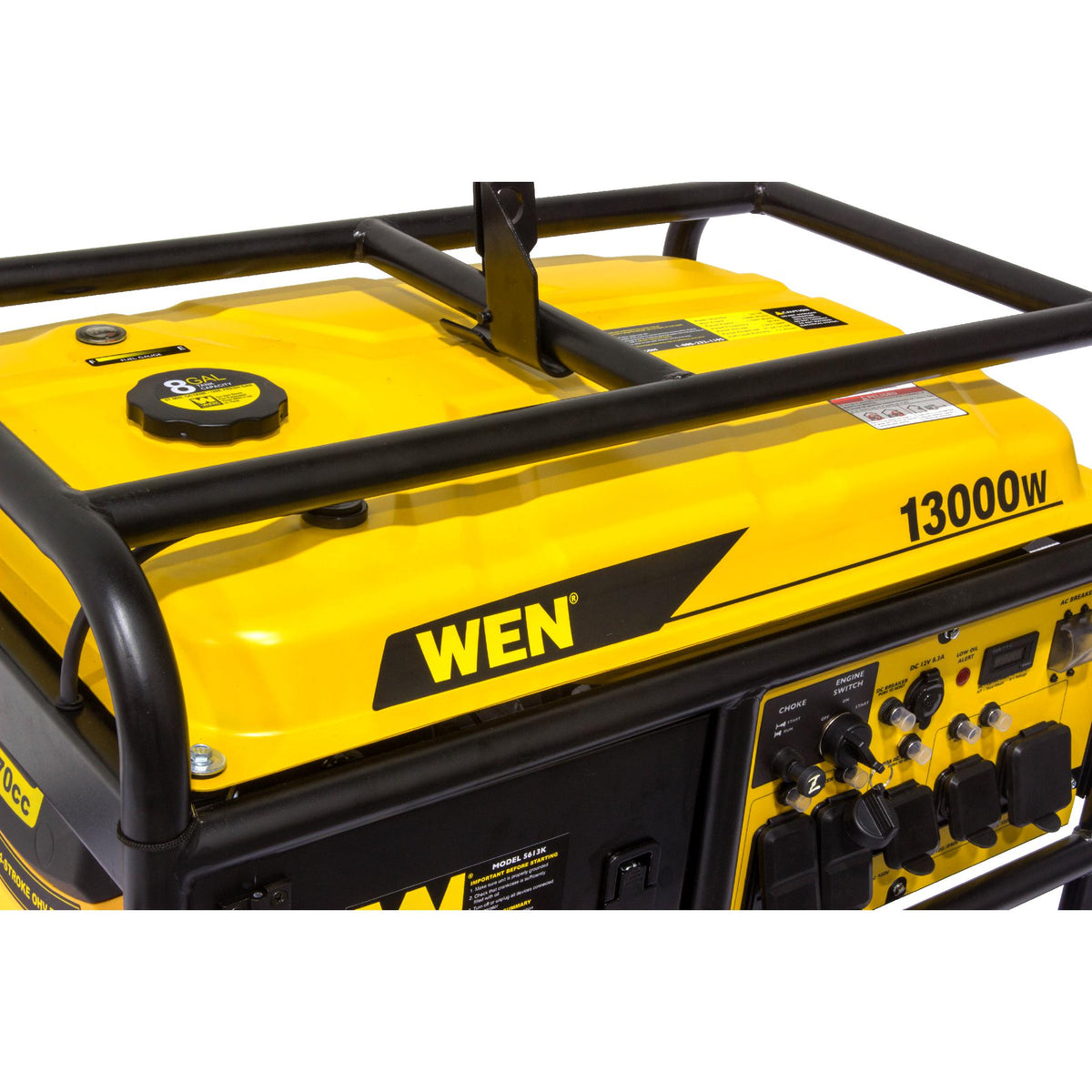WEN 5613K 13000-Watt Portable Standby Generator with Wheel Kit and Electric Start - 5613K