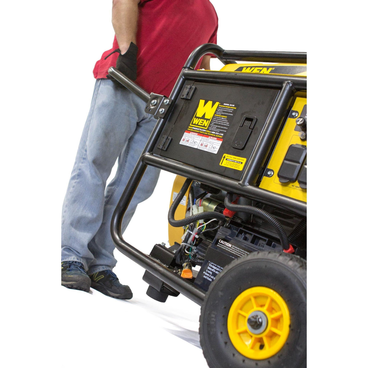 WEN 5613K 13000-Watt Portable Standby Generator with Wheel Kit and Electric Start - 5613K