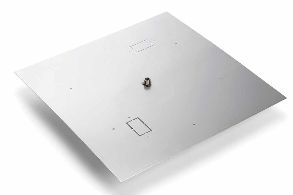 30" Square Flat Stainless Steel Burner Pan - 571-30SQ