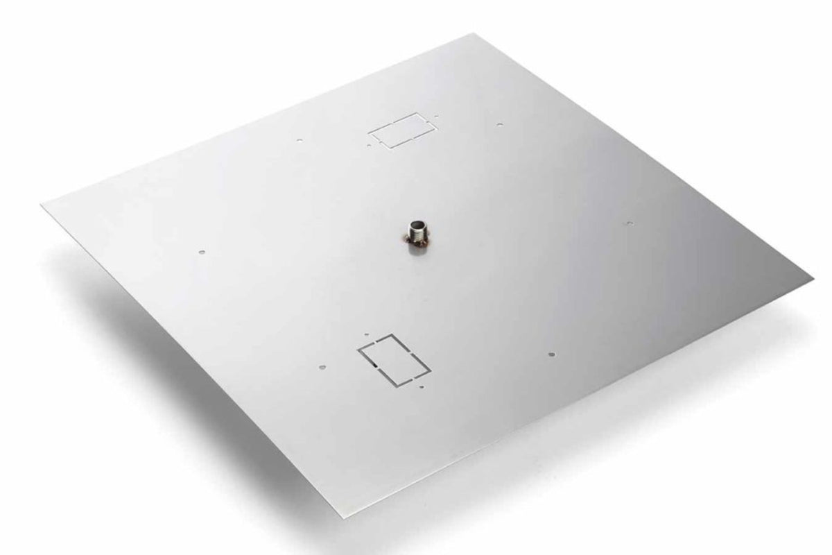 36" High Capacity Square Flat Stainless Steel Burner Pan - 571-36HCSQ