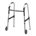 Patterson Medical- Dual Release Folding Walker Adjustable Height PVC Frame 300 lbs. Weight Capacity 33 to 39 Inch Height - 562150