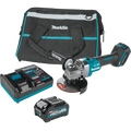 Makita 40V Max XGT Brushless Cordless 4‑1/2” / 5" Angle Grinder Kit, with Electric Brake (4.0Ah) - GAG01M1