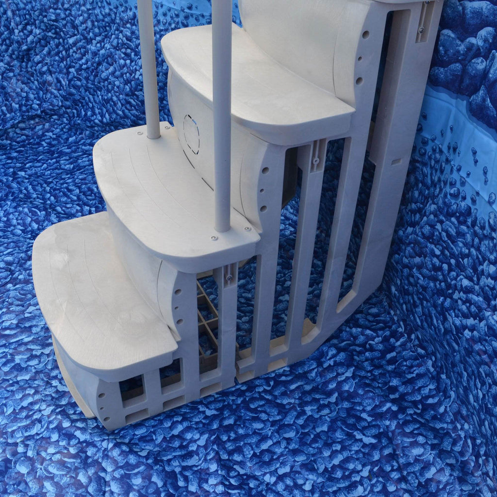 Main Access iStep Above Ground Swimming Pool Deck Entry Steps Ladder & LED Light -  59343