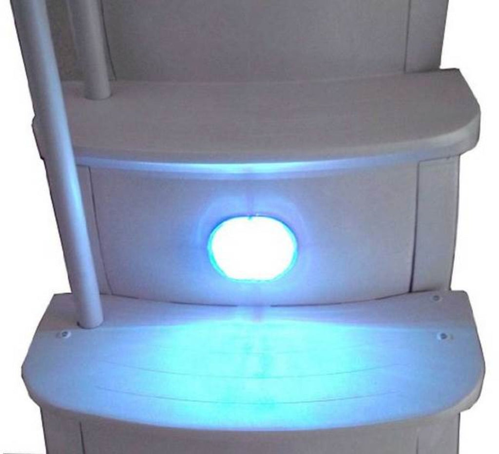 Main Access iStep Above Ground Pool Entry Steps Ladder w/ Mat Pad + LED Light - 59346