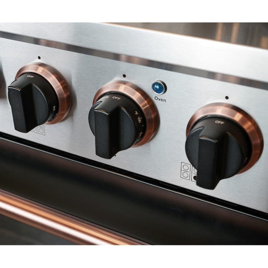 Kucht 36" Pro-Style Propane Gas Dual Fuel Range in Black with Rose Gold Accents, KDF362/LP-K-ROSE - KDF362/LP-K-ROSE