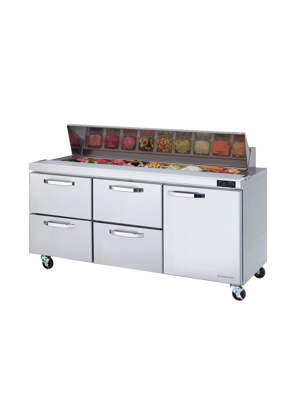 Blue Air | 72" Wide 4 Drawer Sandwich Prep Table - BLPT72-D4LM-HC