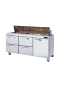 Blue Air | 72" Wide 4 Drawer Sandwich Prep Table - BLPT72-D4LM-HC