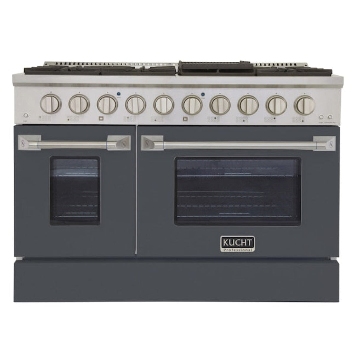 Kucht 48" Pro-Style Natural Gas Dual Fuel Range with 4 Burners in Black - KDF482-K