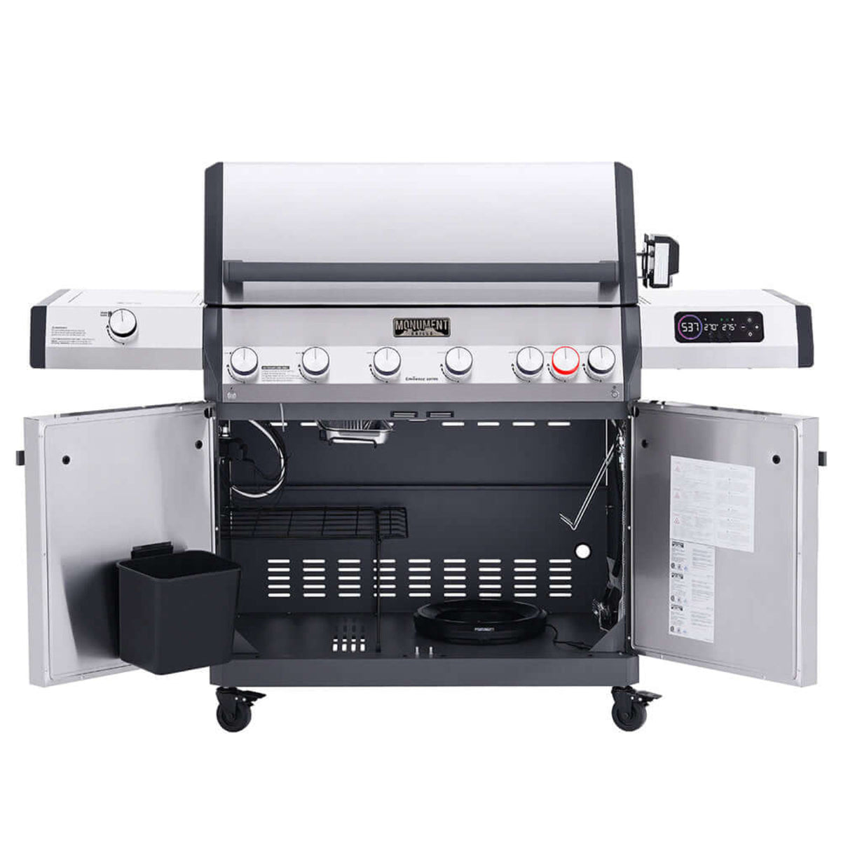 Monument Grills Eminence 605 Series | 6 Burner Advanced Propane Gas Grill in Stainless Steel (Natural Gas Convertible) - E605