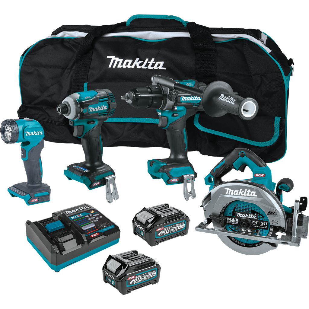Makita 40V Max XGT️ Brushless Cordless 4 Pc. Combo Kit (2.5Ah/4.0Ah) - GT400M1D1