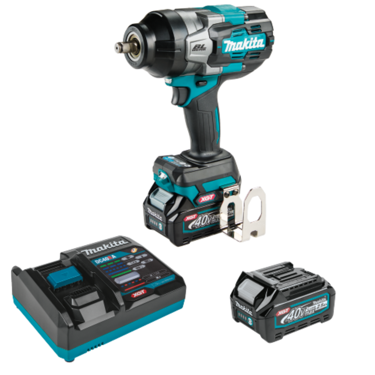 Makita 40V max XGT Brushless Cordless 4‑Speed High‑Torque 1/2" Sq. Drive Impact Wrench Kit w/ Detent Anvil (2.5Ah) - GWT03D