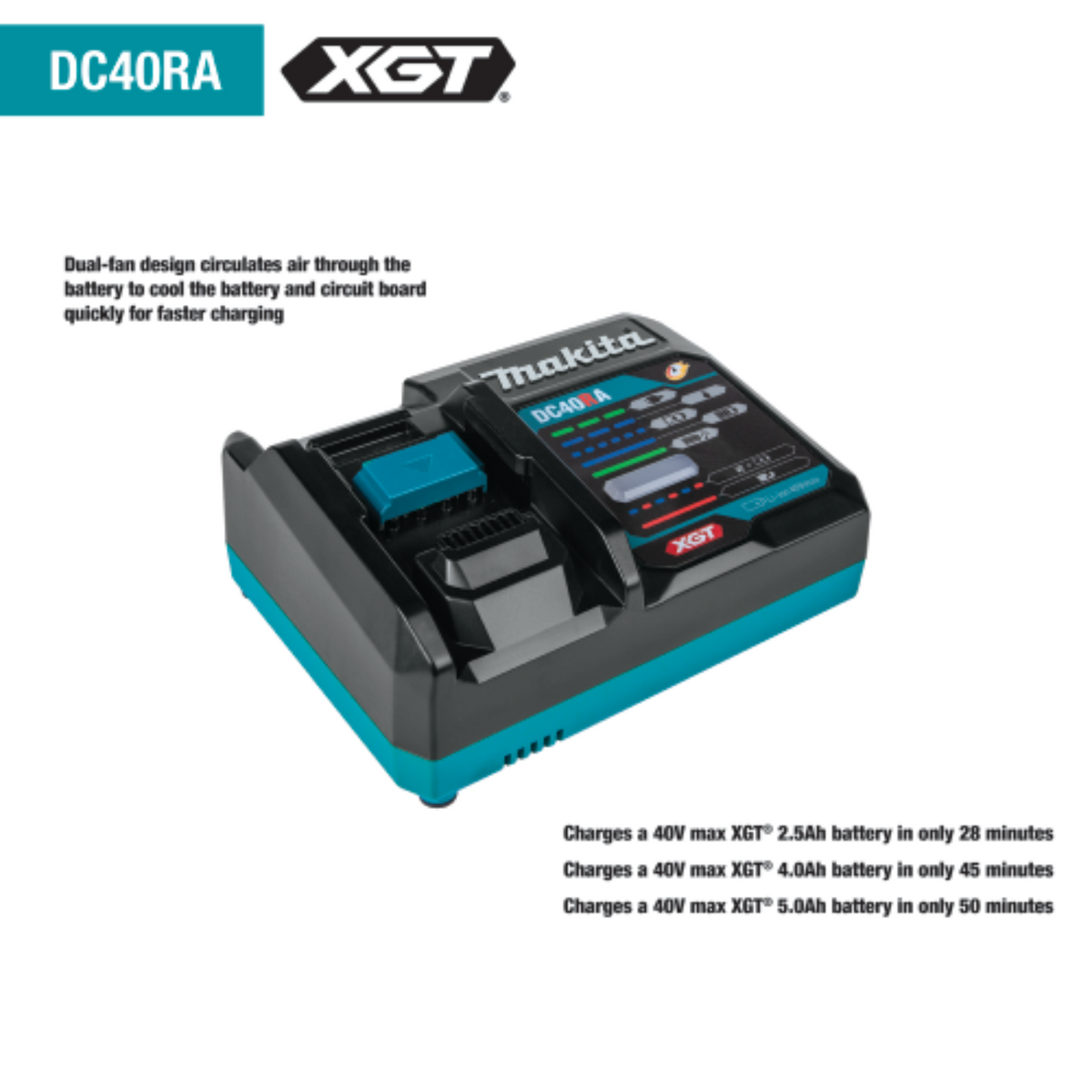 Makita 40V max XGT Battery and Charger Starter Pack (4.0Ah) - BL4040DC1