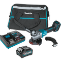 Makita 40V Max XGT Brushless Lithium-Ion 4-1/2 in./5 in. Cordless Paddle Switch Angle Grinder Kit with Electric Brake (4 Ah) - GAG03M1