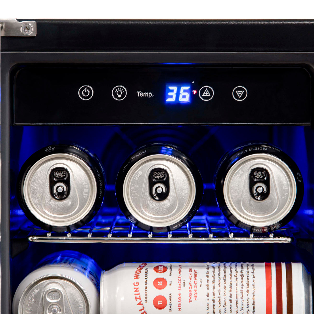 Newair - 24” 18-Bottle/58 Can Dual-Zone French Door Wine & Beverage Center (AWB-360DB)